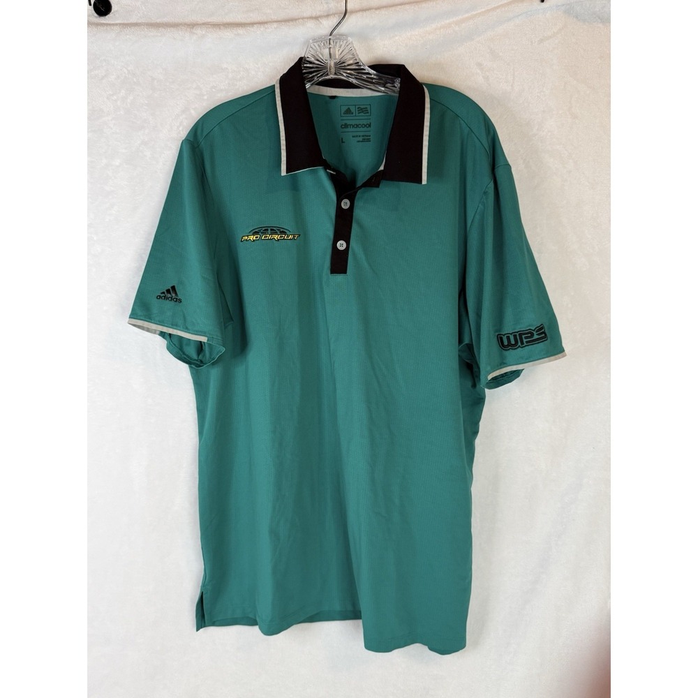 Adidas Climacool Pro Circuit Polo Shirt Green Golf Performance Mens‎ L Sport